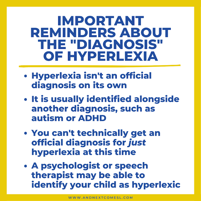 Important reminders about the "diagnosis" of hyperlexia