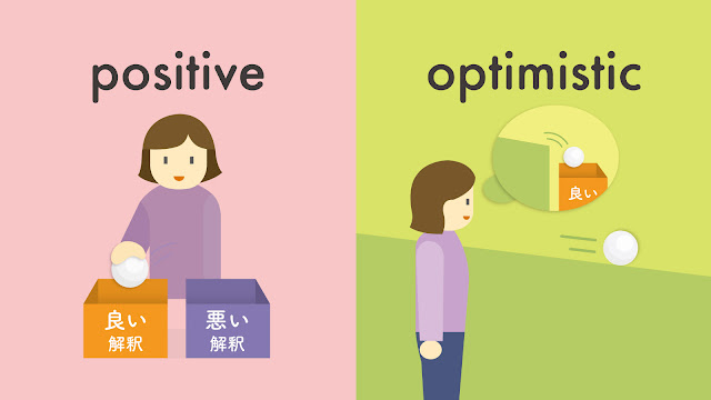 positive と optimistic の違い