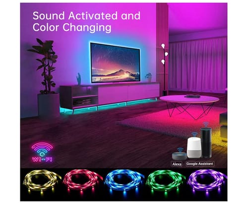 Hyrion 50ft Smart Led Strip Lights for Bedroom