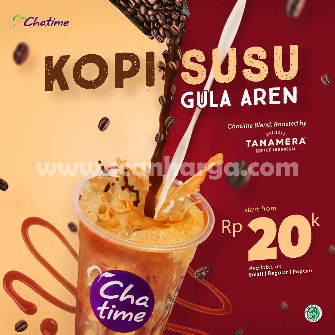 Chatime Kopi Susu Gula Aren Harga mulai Rp20.000