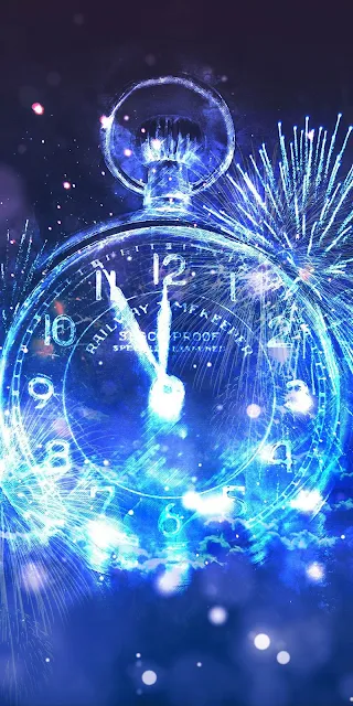 New Year Clock iPhone Wallpaper