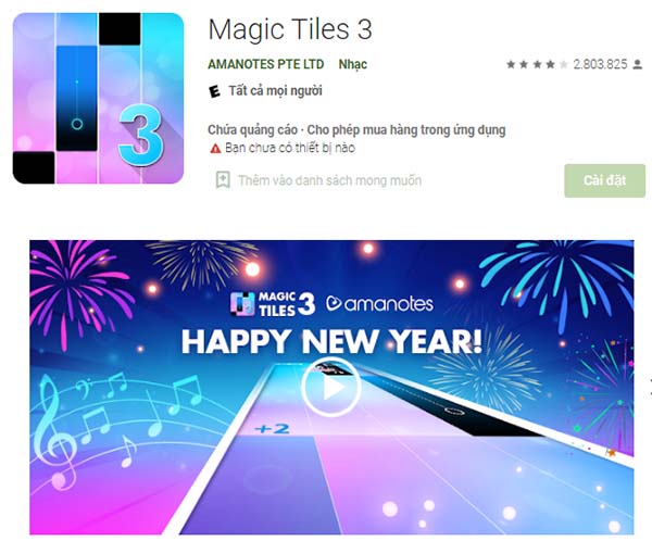 Tải Magic Tiles 3: chơi game đánh đàn piano 3 a