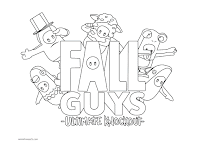 Fall Guys logo coloring page