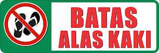 Stiker Batas Alas Kaki PSD