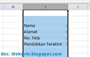 cara membuat titik dua sejajar rata kanan di excel