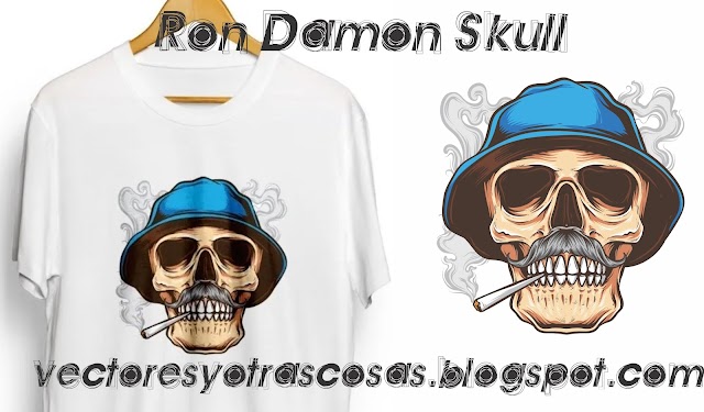 Vector Gratis de Ron Damon Skull