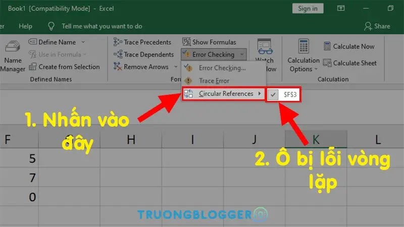 Mẹo sửa lỗi công thức Excel không tính toán và tự động cập nhật