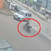Vídeo mostra 'moto fantasma' andando sozinha e atingindo dois carros