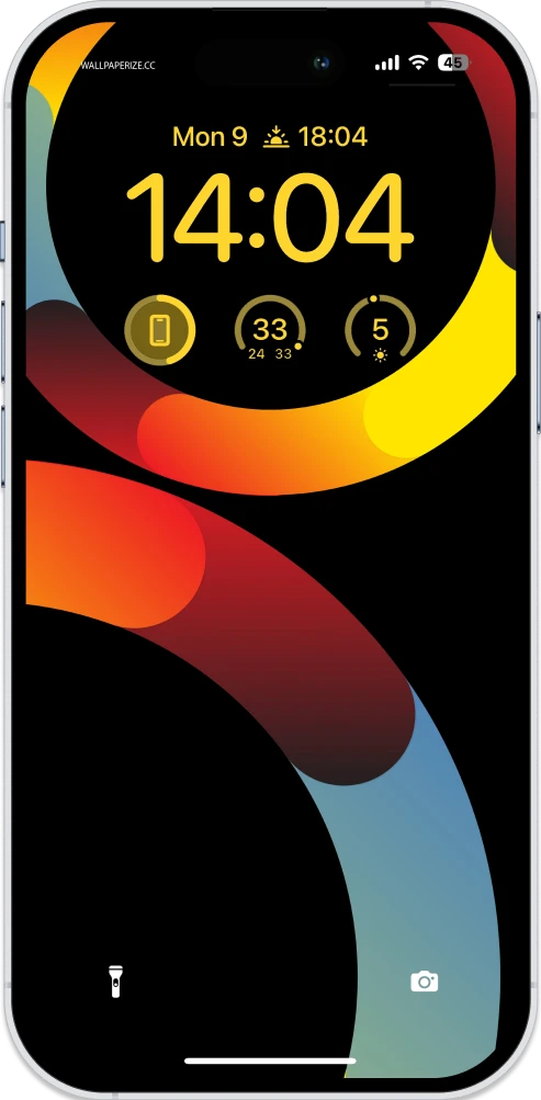mockup of iphone 15 pro with a cool iphone wallpaper for free download in high quality