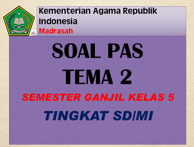 Download Kisi-Kisi Soal PAS Kelas 5 Tema 2 Tahun 2021