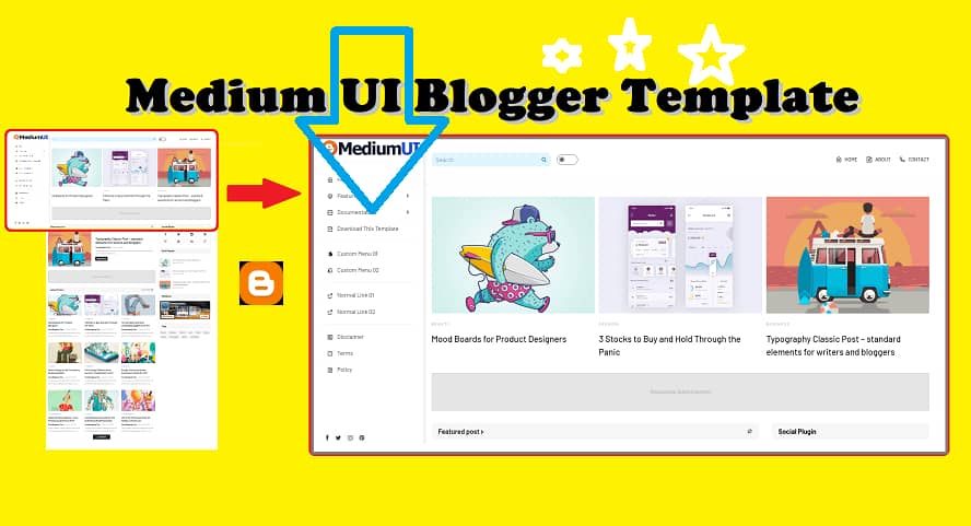 Download Medium UI Blogger Template Free