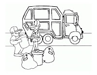 Garbage truck coloring page