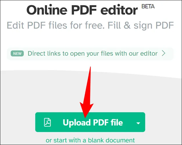 تحرير ملف PDF عبر الإنترنت