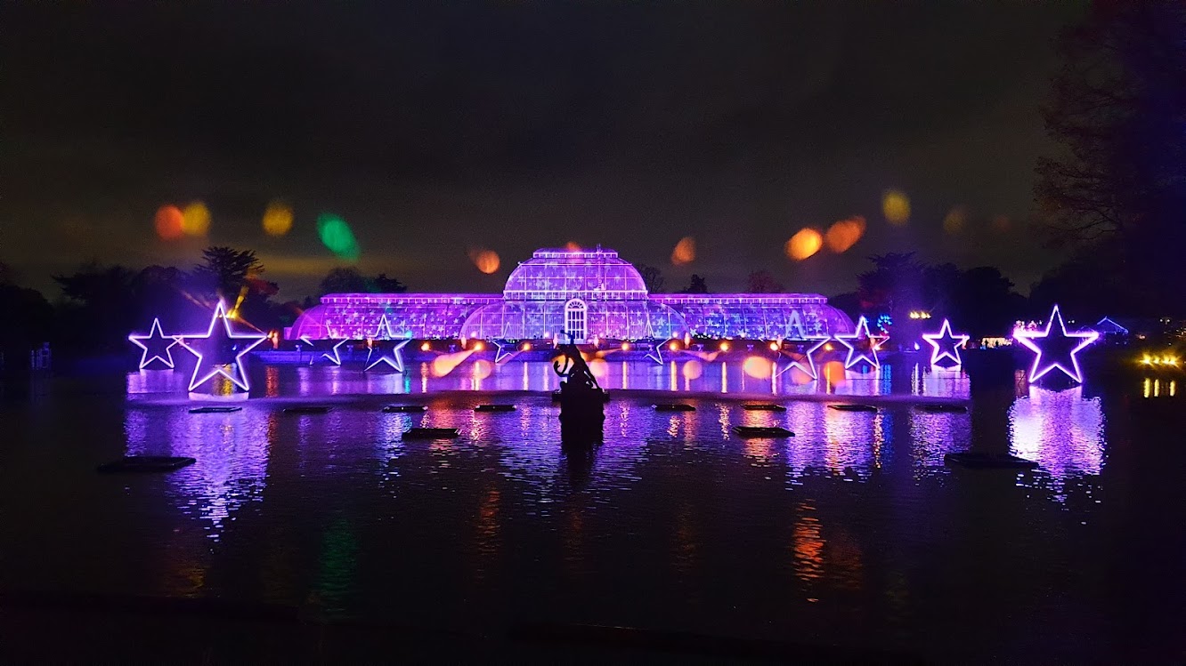 christmas at kew palm house light show