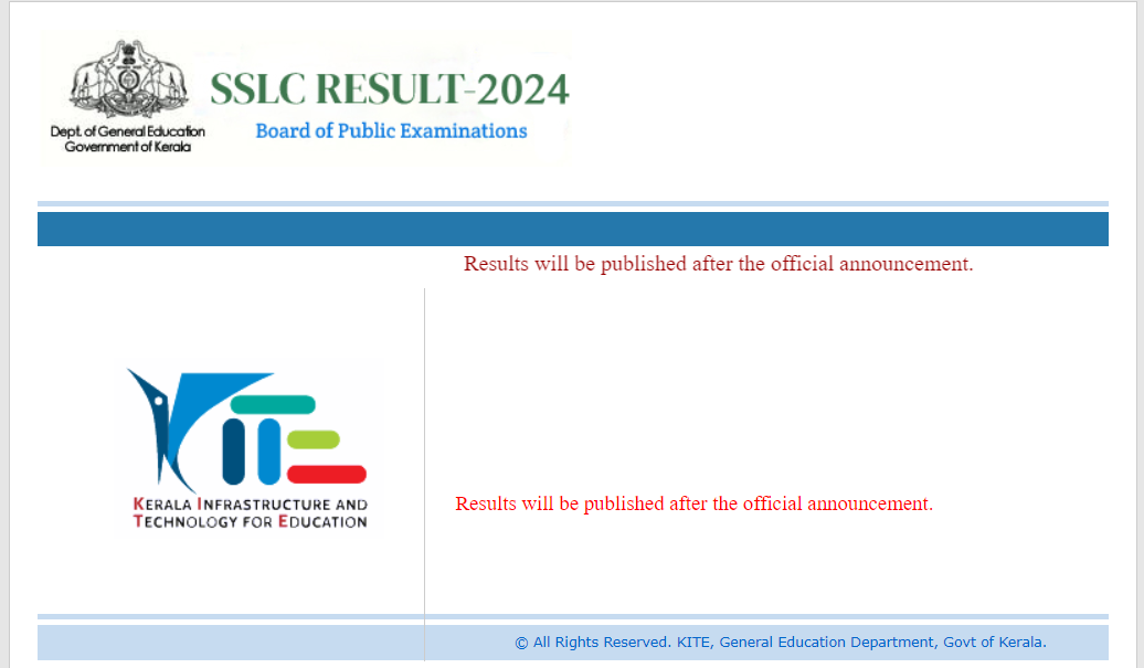 kerala sslc result 2024