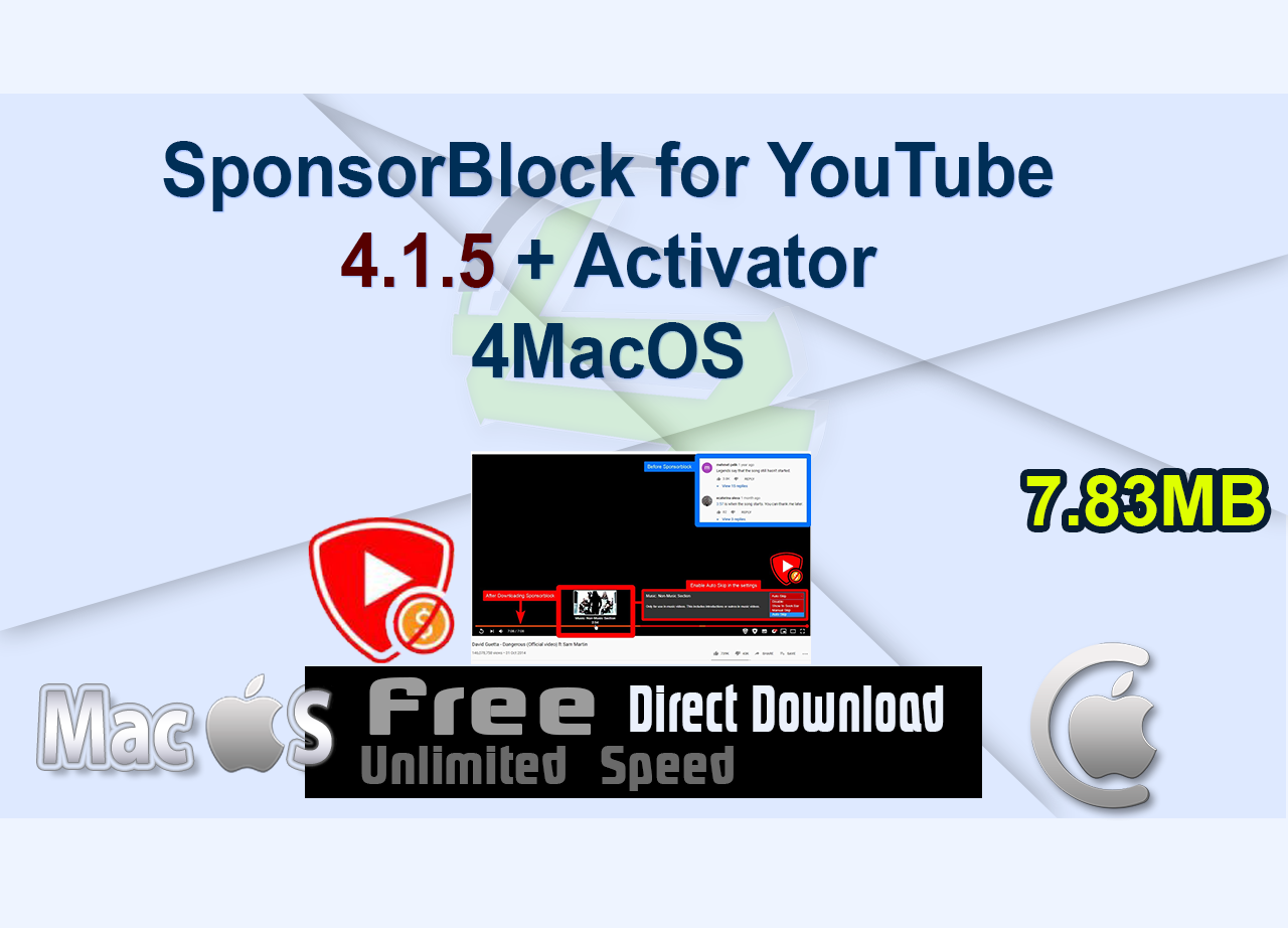 SponsorBlock for YouTube 4.1.5 + Activator 4MacOS