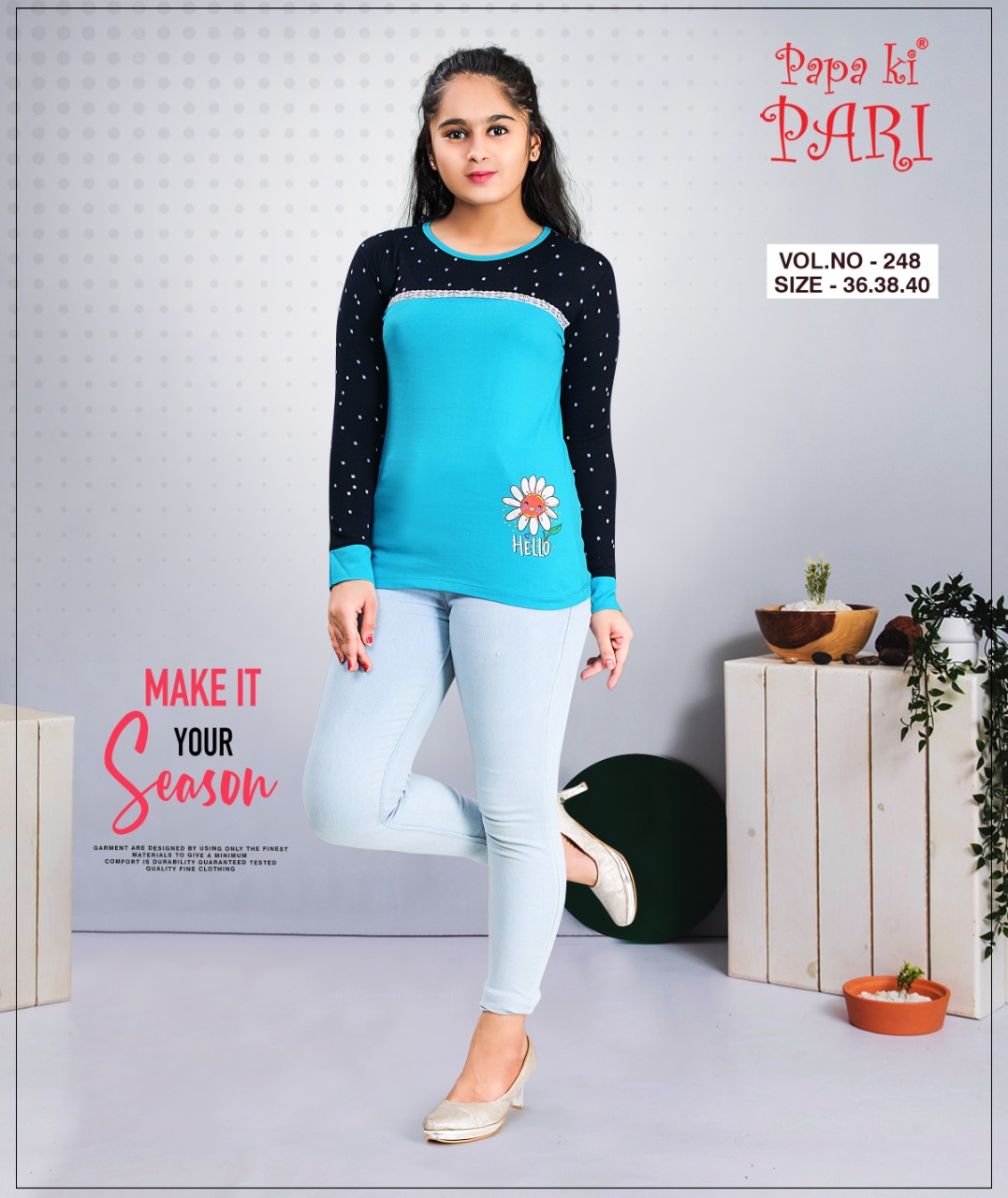 Vol 248 Kids Papa Ki Pari Size Set Tops