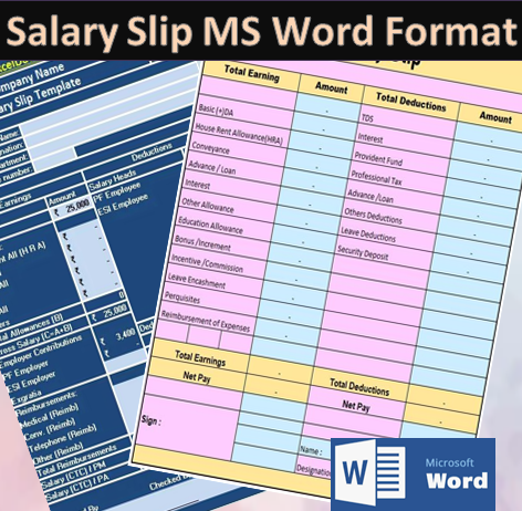 Pay slip Templates In Word Format