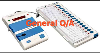 What is an Electronic Voting machine?Q1.  इलेक्ट्रॉनिक वोटिंग मशीन क्या है?  इसकी कार्यप्रणाली पारंपरिक मतदान प्रणाली से किस प्रकार भिन्न है?   उत्तर।  इलेक्ट्रॉनिक वोटिंग मशीन (ईवीएम) वोट रिकॉर्ड करने के लिए एक इलेक्ट्रॉनिक उपकरण है।  एक इलेक्ट्रॉनिक वोटिंग मशीन में दो इकाइयाँ होती हैं - एक कंट्रोल यूनिट और एक बैलेटिंग यूनिट - जो पाँच-मीटर केबल से जुड़ी होती है।  कंट्रोल यूनिट को पीठासीन अधिकारी या मतदान अधिकारी के पास रखा जाता है और बैलेट यूनिट को मतदान कक्ष के अंदर रखा जाता है।  मतपत्र जारी करने की बजाय कंट्रोल यूनिट के प्रभारी मतदान अधिकारी कंट्रोल यूनिट पर बैलेट बटन दबाकर मतपत्र जारी करेंगे।  इससे मतदाता अपनी पसंद के उम्मीदवार और चुनाव चिह्न के सामने बैलेट यूनिट पर नीले बटन को दबाकर अपना वोट डाल सकेगा।   प्रश्न 2.  EVM को पहली बार चुनाव में कब पेश किया गया था?   उत्तर।  ईवीएम का इस्तेमाल पहली बार केरल के 70-पारूर विधानसभा क्षेत्र में वर्ष 1982 में किया गया था।   Q3.  जहां बिजली नहीं है वहां ईवीएम का उपयोग कैसे किया जा सकता है?   उत्तर।  ईवीएम को बिजली की जरूरत नहीं होती है।  ईवीएम भारत इलेक्ट्रॉनिक्स लिमिटेड/इलेक्ट्रॉनिक्स कॉरपोरेशन ऑफ इंडिया लिमिटेड द्वारा असेंबल की गई एक साधारण बैटरी पर चलती हैं।   प्रश्न4.  ईवीएम में अधिकतम कितने वोट डाले जा सकते हैं?   उत्तर।  ECI द्वारा इस्तेमाल की जा रही एक EVM में अधिकतम 2,000 वोट दर्ज किए जा सकते हैं।   प्रश्न5.  ईवीएम कितने उम्मीदवारों की पूर्ति कर सकती है?   उत्तर।  एम 2 ईवीएम (2006-10) के मामले में, ईवीएम नोटा सहित अधिकतम 64 उम्मीदवारों को पूरा कर सकती है।  एक बैलेटिंग यूनिट में 16 उम्मीदवारों के लिए प्रावधान है।  यदि उम्मीदवारों की कुल संख्या 16 से अधिक है, तो 4 बैलेट यूनिट को जोड़कर अधिक से अधिक बैलेट यूनिट (प्रति 16 उम्मीदवारों में से एक) अधिकतम 64 उम्मीदवारों को संलग्न किया जा सकता है।  हालांकि, एम3 ईवीएम (2013 के बाद) के मामले में, ईवीएम 24 बैलेटिंग यूनिटों को जोड़कर नोटा सहित अधिकतम 384 उम्मीदवारों की जरूरतों को पूरा कर सकती हैं।   प्रश्न6.  यदि किसी विशेष मतदान केंद्र में ईवीएम खराब हो जाती है तो क्या होगा?   उत्तर।  यदि किसी विशेष मतदान केंद्र की कोई ईवीएम खराब हो जाती है, तो उसे एक नई ईवीएम से बदल दिया जाता है।  ईवीएम के खराब होने के चरण तक रिकॉर्ड किए गए वोट कंट्रोल यूनिट की स्मृति में सुरक्षित रहते हैं और ईवीएम को नई ईवीएम से बदलने के बाद मतदान के साथ आगे बढ़ना पूरी तरह से ठीक है और मतदान शुरू करने की कोई आवश्यकता नहीं है।  शुरुआत।  मतगणना के दिन, दोनों नियंत्रण इकाइयों में दर्ज मतों की गिनती उस मतदान केंद्र का समग्र परिणाम देने के लिए की जाती है।   प्रश्न 7.  EVM को किसने डिजाइन किया है ?   उत्तर।  ईवीएम को दो सार्वजनिक क्षेत्र के उपक्रमों, भारत इलेक्ट्रॉनिक्स लिमिटेड, बैंगलोर और इलेक्ट्रॉनिक कॉर्पोरेशन ऑफ इंडिया लिमिटेड, हैदराबाद के सहयोग से चुनाव आयोग की तकनीकी विशेषज्ञ समिति (टीईसी) द्वारा तैयार और डिजाइन किया गया है।  ईवीएम का निर्माण उपरोक्त दो उपक्रमों द्वारा किया जाता है।   प्रश्न 8.  वोटर वेरिफिएबल पेपर ऑडिट ट्रेल (वीवीपीएटी) क्या है?   उत्तर।  वोटर वेरिफिएबल पेपर ऑडिट ट्रेल (वीवीपीएटी) इलेक्ट्रॉनिक वोटिंग मशीनों से जुड़ी एक स्वतंत्र प्रणाली है जो मतदाताओं को यह सत्यापित करने की अनुमति देती है कि उनके वोट उनके इरादे के अनुसार डाले गए हैं।  जब एक वोट डाला जाता है, तो एक पर्ची मुद्रित की जाती है जिसमें उम्मीदवार का क्रमांक, नाम और प्रतीक होता है और 7 सेकंड के लिए एक पारदर्शी खिड़की के माध्यम से खुला रहता है।  इसके बाद यह प्रिंटेड स्लिप अपने आप कट जाती है और वीवीपीएटी के सीलबंद ड्रॉप बॉक्स में गिर जाती है।   प्रश्न 9.  क्या वीवीपैट बिजली से चलता है?   उत्तर।  नहीं, वीवीपीएटी पावर पैक बैटरी पर चलता है।   प्रश्न10.  भारत में पहली बार वीवीपैट का प्रयोग कहाँ किया गया?   उत्तर।  नागालैंड के 51-नोक्सेन (एसटी) विधानसभा क्षेत्र से उपचुनाव में पहली बार ईवीएम के साथ वीवीपीएटी का इस्तेमाल किया गया था।   प्रश्न11.  EVM और VVPAT की प्रथम स्तर की जाँच कौन करता है?   उत्तर।  केवल निर्माताओं के अधिकृत इंजीनियर, अर्थात् भारत इलेक्ट्रॉनिक्स लिमिटेड (बीईएल) और इलेक्ट्रॉनिक्स कॉर्पोरेशन ऑफ इंडिया लिमिटेड (ईसीआईएल), जिला चुनाव अधिकारी के नियंत्रण में ईवीएम और वीवीपीएटी की प्रथम स्तर की जांच (एफएलसी) करते हैं और उप के प्रत्यक्ष पर्यवेक्षण करते हैं।  वीडियोग्राफी के तहत राजनीतिक दलों के प्रतिनिधि की मौजूदगी में डीईओ।   प्रश्न12.  मशीनों की लागत क्या है?  क्या ईवीएम का उपयोग करना बहुत महंगा नहीं है?   उत्तर।  एम2 ईवीएम (2006-10 के बीच निर्मित) की लागत 8670 रुपये प्रति ईवीएम (बैलेटिंग यूनिट और कंट्रोल यूनिट) थी।  एम3 ईवीएम की कीमत संभावित रूप से लगभग रु.  17,000 प्रति यूनिट।  भले ही प्रारंभिक निवेश कुछ भारी लगता है, यह हर चुनाव के लिए मतपत्रों की छपाई, उनके परिवहन, भंडारण आदि में लाखों की बचत और मतगणना कर्मचारियों और पारिश्रमिक में पर्याप्त कमी से अधिक है।  उन्हें भुगतान किया।   प्रश्न13.  हमारे देश में जनसंख्या का एक बड़ा भाग निरक्षर है।  क्या इससे अनपढ़ मतदाताओं को परेशानी नहीं होगी?   उत्तर।  ईवीएम द्वारा मतदान पारंपरिक प्रणाली की तुलना में बहुत सरल है, जहां किसी को मतपत्र पर अपनी पसंद के उम्मीदवार के चुनाव चिह्न पर या उसके पास मतदान चिह्न लगाना होता है, इसे पहले लंबवत और फिर क्षैतिज रूप से मोड़ना होता है और उसके बाद इसे मतपत्र में डालना होता है।  डिब्बा।  ईवीएम में, मतदाता को बस अपनी पसंद के उम्मीदवार और चुनाव चिह्न के सामने बैलेट यूनिट पर नीले बटन को दबाना होता है और वोट रिकॉर्ड किया जाता है।   प्रश्न14.  क्या संसद और राज्य विधानसभा के चुनाव एक साथ करने के लिए ईवीएम का उपयोग करना संभव है?   उत्तर।  हां।  हालांकि, एक साथ चुनावों के दौरान ईवीएम के 2 अलग-अलग सेट की आवश्यकता होती है, एक संसदीय निर्वाचन क्षेत्र के लिए और दूसरा विधान सभा निर्वाचन क्षेत्र के लिए।   प्रश्न15.  ईवीएम का उपयोग करने के क्या फायदे हैं?   उत्तर।  ईवीएम का उपयोग करने का लाभ:   यह 'अमान्य वोट' डालने की संभावना को पूरी तरह से समाप्त कर देता है, जो कि पेपर बैलेट शासन के दौरान प्रत्येक चुनाव के दौरान बड़ी संख्या में देखा गया था।  वास्तव में, कई मामलों में, 'अमान्य वोट' की संख्या जीत के अंतर से अधिक हो गई, जिसके कारण कई शिकायतें और मुकदमेबाजी हुई।  इस प्रकार ईवीएम ने मतदाताओं की पसंद का अधिक प्रामाणिक और सटीक प्रतिबिंब सक्षम किया है।  ईवीएम के उपयोग से, प्रत्येक चुनाव के लिए लाखों मतपत्रों की छपाई को समाप्त किया जा सकता है, क्योंकि प्रत्येक व्यक्तिगत मतदाता के लिए एक मतपत्र के बजाय प्रत्येक मतदान केंद्र पर बैलेट यूनिट पर फिक्सिंग के लिए केवल एक बैलेट पेपर की आवश्यकता होती है।  इससे कागज, छपाई, परिवहन, भंडारण और वितरण की लागत में भारी बचत होती है।  मतगणना प्रक्रिया बहुत तेज है और पारंपरिक मतपत्र प्रणाली के तहत औसतन 30-40 घंटों की तुलना में परिणाम 3 से 5 घंटे के भीतर घोषित किया जा सकता है।  प्रश्न16.  मतपेटियों से मतपत्रों को मिलाकर मतगणना की जाती है।  क्या ईवीएम का उपयोग होने पर इस प्रणाली को अपनाना संभव है?   उत्तर।  हाँ, 'टोटलाइज़र' नामक एक उपकरण के उपयोग के माध्यम से, जो किसी विशेष मतदान केंद्र पर उपयोग की गई व्यक्तिगत ईवीएम की उम्मीदवार-वार गणना को प्रकट किए बिना वोट एकत्र करने के लिए एक बार में अधिकतम 14 नियंत्रण इकाइयों को समायोजित कर सकता है।  हालाँकि, टोटलाइज़र वर्तमान में उपयोग में नहीं हैं क्योंकि इसके तकनीकी पहलुओं और अन्य संबंधित मुद्दों की जांच की जा रही है और यह एक अदालती मामले का विषय भी है।   प्रश्न17.  कंट्रोल यूनिट कितने समय तक रिजल्ट को अपनी मेमोरी में स्टोर करता है?   उत्तर।  कंट्रोल यूनिट परिणाम को अपनी मेमोरी में तब तक स्टोर कर सकता है जब तक कि डेटा डिलीट या क्लियर न हो जाए।   प्रश्न18.  जहां कहीं भी चुनाव याचिका दायर की जाती है, चुनाव का परिणाम अंतिम परिणाम के अधीन होता है।  अदालतें, उपयुक्त मामलों में, मतों की पुनर्गणना का आदेश दे सकती हैं।  क्या ईवीएम को इतने लंबे समय तक संग्रहीत किया जा सकता है और क्या परिणाम न्यायालयों द्वारा अधिकृत अधिकारियों की उपस्थिति में लिया जा सकता है?   उत्तर: एक ईवीएम का जीवनकाल 15 वर्ष या उससे भी अधिक होता है और नियंत्रण इकाई में दर्ज किए गए वोटों को उसके जीवनकाल तक तब तक संग्रहीत किया जा सकता है जब तक कि वह साफ नहीं हो जाता।  अगर कोर्ट दोबारा गिनती का आदेश देता है, तो बैटरी को ठीक करके कंट्रोल यूनिट को फिर से सक्रिय किया जा सकता है और यह अपनी मेमोरी में संग्रहीत परिणाम प्रदर्शित करेगा।   प्रश्न19.  क्या बार-बार बटन दबाने से एक से अधिक बार वोट करना संभव है?   उत्तर।  नहीं। जैसे ही बैलेट यूनिट पर एक विशेष बटन दबाया जाता है, उस विशेष उम्मीदवार के लिए वोट रिकॉर्ड किया जाता है और मशीन लॉक हो जाती है।  यदि कोई उस बटन को आगे या किसी अन्य बटन को दबाता है, तो आगे कोई वोट दर्ज नहीं किया जाएगा।  इस तरह ईवीएम "एक आदमी, एक वोट" के सिद्धांत को सुनिश्चित करती है।  अगला वोट तभी सक्षम होता है जब कंट्रोल यूनिट के प्रभारी पीठासीन अधिकारी/मतदान अधिकारी बैलेट बटन दबाकर मतपत्र जारी करते हैं।  यह मतपत्र प्रणाली पर एक विशिष्ट लाभ है।   प्रश्न20.  एक मतदाता कैसे सुनिश्चित कर सकता है कि ईवीएम काम कर रही है और उसका वोट रिकॉर्ड हो गया है?   उत्तर।  जैसे ही मतदाता उम्मीदवार और अपनी पसंद के चुनाव चिह्न के सामने 'नीला बटन' दबाता है, उस विशेष उम्मीदवार के चुनाव चिन्ह के सामने वाला दीपक लाल हो जाता है और एक लंबी बीप की आवाज सुनाई देती है।  इस प्रकार, मतदाता को यह आश्वस्त करने के लिए कि उसका वोट सही ढंग से दर्ज किया गया है, श्रव्य और दृश्य दोनों संकेत हैं।  इसके अलावा, वीवीपीएटी मतदाता को पेपर स्लिप के रूप में एक अतिरिक्त दृश्य सत्यापन प्रदान करता है ताकि वह यह सुनिश्चित कर सके कि उसका वोट उसकी पसंद के उम्मीदवार के लिए सही ढंग से दर्ज किया गया है।   प्रश्न 21.  क्या यह सच है कि कभी-कभी शॉर्ट-सर्किटरी या अन्य कारणों से, किसी मतदाता को `नीला बटन दबाने पर बिजली का झटका लगने की संभावना होती है?   उत्तर नहीं।  ईवीएम एक बैटरी पर काम करती है और किसी भी मतदाता को 'नीला बटन' दबाते समय या ईवीएम को संभालने के समय बिजली का झटका लगने की कोई संभावना नहीं होती है।   प्रश्न 22.  क्या ईवीएम को इस तरह से प्रोग्राम करना संभव है कि शुरू में, 100 वोटों तक, वोट ठीक उसी तरह दर्ज किए जाएंगे जैसे 'नीले बटन' दबाए जाते हैं, लेकिन उसके बाद वोट केवल एक विशेष के पक्ष में दर्ज किए जाएंगे।  इस बात पर ध्यान दिए बिना कि क्या उस उम्मीदवार या किसी अन्य उम्मीदवार के सामने 'नीला बटन' दबाया गया है?   उत्तर।  ईवीएम में उपयोग किया जाने वाला माइक्रोचिप एक बार प्रोग्राम करने योग्य / नकाबपोश चिप है, जिसे न तो पढ़ा जा सकता है और न ही ओवरराइट किया जा सकता है।  इसलिए, ईवीएम में उपयोग किए जाने वाले प्रोग्राम को किसी विशेष तरीके से रीप्रोग्राम नहीं किया जा सकता है।  इसके अलावा, ईवीएम स्टैंड-अलोन मशीनें हैं जो किसी भी नेटवर्क से दूरस्थ रूप से सुलभ नहीं हैं, किसी भी बाहरी डिवाइस से जुड़ी हुई हैं और इन मशीनों में कोई ऑपरेटिंग सिस्टम का उपयोग नहीं किया गया है।  इसलिए, किसी विशेष उम्मीदवार या राजनीतिक दल का चयन करने के लिए ईवीएम को किसी विशेष तरीके से प्रोग्रामिंग करने की बिल्कुल भी संभावना नहीं है।   प्रश्न 23.  क्या ईवीएम को मतदान केंद्रों तक पहुंचाना मुश्किल नहीं होगा?   उत्तर।  नहीं, इसके विपरीत, मतपेटियों की तुलना में ईवीएम का परिवहन करना आसान होता है क्योंकि ईवीएम हल्के, पोर्टेबल होते हैं और पोर्टेज/परिवहन में आसानी के लिए कस्टम-मेड पॉलीप्रोपाइलीन ले जाने के मामलों के साथ आते हैं।   प्रश्न 24।  देश के कई इलाकों में बिजली का कनेक्शन नहीं है और जहां बिजली कनेक्शन है वहां भी बिजली की आपूर्ति अनियमित है.  ऐसी स्थिति में क्या बिना वातानुकूलन के मशीनों के भंडारण में समस्या उत्पन्न नहीं होगी?   उत्तर।  उस कमरे/हॉल को एयर कंडीशन करने की कोई जरूरत नहीं है जहां ईवीएम जमा हैं।  केवल कमरे/हॉल को धूल की नमी और कृन्तकों से मुक्त रखने की आवश्यकता है जैसा कि मतपेटियों के मामले में होता है।   प्रश्न 25।  पारंपरिक प्रणाली में, किसी विशेष समय पर डाले गए मतों की कुल संख्या जानना संभव होगा।  ईवीएम में 'रिजल्ट' वाले हिस्से को सील कर दिया जाता है और इसे मतगणना के समय ही खोला जाएगा।  मतदान की तारीख को डाले गए मतों की कुल संख्या कैसे ज्ञात की जा सकती है?   उत्तर।  ईवीएम की कंट्रोल यूनिट पर 'रिजल्ट' बटन के अलावा 'टोटल' बटन होता है।  इस बटन को दबाने से बटन दबाने के समय तक डाले गए मतों की कुल संख्या उम्मीदवार-वार परिणाम बताए बिना प्रदर्शित की जाएगी।   प्रश्न 26.  बैलेट यूनिट में 16 उम्मीदवारों के लिए प्रावधान है।  एक विधानसभा क्षेत्र में केवल 10 उम्मीदवार हैं।  मतदाता 11 से 16 तक कोई भी बटन दबा सकता है। क्या ये वोट बर्बाद नहीं होंगे?   उत्तर।  नहीं। यदि किसी निर्वाचन क्षेत्र में नोटा सहित केवल 10 उम्मीदवार हैं, तो 'उम्मीदवार' बटन क्रमांक पर दिए गए हैं।  रिटर्निंग ऑफिसर द्वारा ईवीएम तैयार करते समय 11 से 16 तक का मास्क लगाया जाएगा।  इसलिए 11 से 16 के उम्मीदवारों के लिए किसी भी मतदाता द्वारा कोई भी बटन दबाने का सवाल ही नहीं उठता।   प्रश्न 27.  मतपेटियों को उकेरा गया है ताकि इन बक्सों को बदलने की शिकायत की कोई गुंजाइश न रहे।  क्या ईवीएम की नंबरिंग की कोई प्रणाली है?   उत्तर।  हां।  प्रत्येक बैलेट यूनिट और कंट्रोल यूनिट का एक विशिष्ट आईडी नंबर होता है, जो प्रत्येक इकाई पर उकेरा जाता है।  किसी विशेष मतदान केंद्र में उपयोग की जाने वाली ईवीएम (बैलेटिंग यूनिट और कंट्रोल यूनिट) की आईडी नंबर वाली सूची तैयार की जाती है और चुनाव लड़ने वाले उम्मीदवारों / उनके एजेंटों को प्रदान की जाती है।   प्रश्न 28.  पारंपरिक प्रणाली में, मतदान शुरू होने से पहले, पीठासीन अधिकारी उपस्थित मतदान एजेंटों को दिखाता है कि मतदान केंद्र में उपयोग की जाने वाली मतपेटी खाली है।  क्या मतदान एजेंटों को संतुष्ट करने के लिए ऐसा कोई प्रावधान है कि ईवीएम में पहले से ही कोई छिपे हुए वोट दर्ज नहीं हैं?   उत्तर।  हां।  मतदान शुरू होने से पहले, पीठासीन अधिकारी उपस्थित मतदान एजेंटों को प्रदर्शित करता है कि परिणाम बटन दबाकर मशीन में पहले से कोई छिपा हुआ वोट दर्ज नहीं है।  इसके बाद, वह मतदान एजेंटों की उपस्थिति में कम से कम 50 मतों के साथ एक नकली मतदान आयोजित करता है और मतदान एजेंटों को पूरी तरह से संतुष्ट करने के लिए सीयू में संग्रहीत इलेक्ट्रॉनिक परिणाम के साथ मिलान करता है कि दिखाया गया परिणाम उनके द्वारा दर्ज की गई पसंद के अनुसार सख्ती से है  .  इसके बाद, पीठासीन अधिकारी वास्तविक मतदान शुरू करने से पहले मॉक पोल के परिणाम को साफ़ करने के लिए क्लियर बटन दबाएगा।  वह फिर से 'टोटल' बटन दबाकर मतदान एजेंटों को दिखाता है कि यह '0' दिखाता है।  फिर वह पोलिंग एजेंटों की मौजूदगी में वास्तविक मतदान शुरू करने से पहले कंट्रोल यूनिट को सील कर देता है।  अब हर मतदान केंद्र पर शत-प्रतिशत वीवीपैट के उपयोग के साथ मॉक पोल के बाद वीवीपैट पेपर की पर्चियों की भी गिनती की जाती है।   प्रश्न 29।  मतदान समाप्त होने के बाद और इच्छुक पार्टियों द्वारा मतगणना शुरू होने से पहले किसी भी समय और वोट दर्ज करने की संभावना से कैसे इंकार किया जा सकता है?   उत्तर।  मतदान पूर्ण होने के बाद अर्थात जब अंतिम मतदाता ने मतदान किया हो, नियंत्रण इकाई के प्रभारी अधिकारी/पीठ अधिकारी 'क्लोज' बटन दबाते हैं।  इसके बाद ईवीएम किसी भी वोट को स्वीकार नहीं करती है।  मतदान समाप्त होने के बाद, कंट्रोल यूनिट को बंद कर दिया जाता है और उसके बाद बैलेट यूनिट को कंट्रोल यूनिट से काट दिया जाता है और संबंधित कैरी केस में अलग से रखा जाता है और सील कर दिया जाता है।  इसके अलावा, पीठासीन अधिकारी को प्रत्येक मतदान एजेंट को दर्ज किए गए मतों के खाते की एक प्रति सौंपनी होती है।  मतगणना के समय, एक विशेष नियंत्रण इकाई में दर्ज कुल मतों का मिलान इस खाते से किया जाता है और यदि कोई विसंगति है, तो इसे मतगणना एजेंटों द्वारा इंगित किया जा सकता है।   प्रश्न 30.  क्या शिकायत करने का कोई प्रावधान है यदि प्रिंटर द्वारा तैयार की गई कागजी पर्ची में उसके द्वारा वोट किए गए उम्मीदवार के अलावा किसी अन्य उम्मीदवार का नाम या प्रतीक दिखाया गया है?   उत्तर।  हां, यदि कोई मतदाता अपना वोट दर्ज करने के बाद यह आरोप लगाता है कि प्रिंटर द्वारा बनाई गई पेपर स्लिप में चुनाव आचरण नियम, 1961 के नियम 49MA के प्रावधानों के अनुसार, उसके द्वारा वोट किए गए उम्मीदवार के अलावा किसी अन्य उम्मीदवार का नाम या प्रतीक दिखाया गया है।  , झूठी घोषणा करने के परिणाम के बारे में निर्वाचक को चेतावनी देने के बाद, पीठासीन अधिकारी निर्वाचक से आरोप के बारे में एक लिखित घोषणा प्राप्त करेगा।   यदि मतदाता नियम 49एमए के उप-नियम (1) में उल्लिखित लिखित घोषणा देता है, तो पीठासीन अधिकारी मतदाता को अपनी उपस्थिति में और उम्मीदवारों या मतदान एजेंटों की उपस्थिति में वोटिंग मशीन में एक परीक्षण वोट रिकॉर्ड करने की अनुमति देगा।  मतदान केंद्र में उपस्थित हो सकते हैं, और प्रिंटर द्वारा उत्पन्न पेपर स्लिप का निरीक्षण कर सकते हैं।   यदि आरोप सही पाया जाता है, तो पीठासीन अधिकारी तथ्यों की सूचना तुरंत रिटर्निंग अधिकारी को देगा, उस वोटिंग मशीन में वोटों की आगे की रिकॉर्डिंग बंद कर देगा और रिटर्निंग अधिकारी द्वारा दिए गए निर्देश के अनुसार कार्य करेगा।  यदि, हालांकि, आरोप गलत पाया जाता है और उप-नियम (1) के तहत उत्पन्न पेपर पर्ची उप-नियम (2) के तहत निर्वाचक द्वारा दर्ज किए गए परीक्षण वोट से मेल खाती है, तो पीठासीन अधिकारी-   फॉर्म 17ए में उस मतदाता से संबंधित दूसरी प्रविष्टि के खिलाफ इस आशय की एक टिप्पणी करें जिसमें उस उम्मीदवार के क्रम संख्या और नाम का उल्लेख किया गया है जिसके लिए ऐसा परीक्षण वोट दर्ज किया गया है;  ऐसी टिप्पणियों के विरुद्ध उस मतदाता के हस्ताक्षर या अंगूठे का निशान प्राप्त करना;  तथा  प्रपत्र 17ग के भाग I में मद 5 में ऐसे परीक्षण मत के संबंध में आवश्यक प्रविष्टियां करें।"  प्रश्न 31.  VVPAT यूनिट में चुनाव लड़ने वाले उम्मीदवारों को आवंटित सीरियल नंबर, उम्मीदवारों के नाम और प्रतीकों को कौन लोड करता है?   उत्तर।  सीरियल नंबर, उम्मीदवारों के नाम और उन्हें आवंटित प्रतीकों को निर्माता के इंजीनियरों यानी ईसीआईएल / बीईएल की मदद से वीवीपीएटी इकाई में लोड किया जाता है।   प्रश्न 32.  क्या वीवीपीएटी में लोड सीरियल नंबर, उम्मीदवारों के नाम और प्रतीकों का परीक्षण प्रिंटआउट आवश्यक है?   उत्तर।  हां।  सीरियल नंबर, उम्मीदवारों के नाम और वीवीपीएटी में लोड किए गए प्रतीकों का एक परीक्षण प्रिंटआउट बैलट यूनिट पर रखे बैलेट पेपर से जांचने के लिए आवश्यक है।  इसके बाद, प्रत्येक उम्मीदवार को एक वोट दिया जाएगा ताकि यह जांचा जा सके कि वीवीपीएटी सभी उम्मीदवारों के संबंध में पेपर पर्चियों को सही ढंग से प्रिंट कर रहा है या नहीं।   प्रश्न 33।  क्या प्रत्येक मतदान केंद्र में वीवीपीएटी इकाई को संभालने के लिए अतिरिक्त मतदान अधिकारी की आवश्यकता है?   उत्तर।  हां।  प्रत्येक मतदान केंद्र में अतिरिक्त मतदान अधिकारी की आवश्यकता होती है जहां ईवीएम के साथ एम2 वीवीपीएटी तैनात होते हैं।  इस मतदान अधिकारी का कर्तव्य होगा कि वह पूरी मतदान प्रक्रिया के दौरान पीठासीन अधिकारी की मेज पर रखी वीवीपैट स्टेटस डिस्प्ले यूनिट (वीएसडीयू) पर लगातार नजर रखे।  हालांकि, एम3 वीवीपीएटी के मामले में वीवीपैट को संभालने के लिए किसी अतिरिक्त मतदान अधिकारी की आवश्यकता नहीं है।   प्रश्न34.  क्या मतदान केंद्रों पर पेपर रोल बदलने की अनुमति है?   उत्तर।  मतदान केंद्रों पर पेपर रोल को बदलना सख्त वर्जित है।   प्रश्न 35.  क्या मतगणना के दिन वीवीपैट की प्रिंटिंग पेपर पर्चियों की गिनती अनिवार्य है?   उत्तर।  वीवीपैट की मुद्रित पेपर पर्चियों की गिनती केवल निम्नलिखित मामलों में की जाती है:   (क) राज्य विधान सभा के चुनाव के मामले में विधानसभा क्षेत्र और (ख) लोक सभा के चुनाव के मामले में प्रत्येक विधानसभा क्षेत्र के यादृच्छिक रूप से चयनित 01 मतदान केंद्र की मुद्रित वीवीपैट पेपर पर्चियों का अनिवार्य सत्यापन।  कंट्रोल यूनिट से परिणाम प्रदर्शित नहीं होने की स्थिति में, संबंधित वीवीपैट की मुद्रित पेपर पर्चियों की गणना की जाती है।  यदि कोई अभ्यर्थी या उसकी अनुपस्थिति में उसका निर्वाचन अभिकर्ता या उसका कोई मतगणना अभिकर्ता निर्वाचन नियमावली के नियम 56 डी के अधीन किसी मतदान केन्द्र या मतदान केन्द्र के संबंध में वीवीपैट की मुद्रित पर्चियों की गणना करने का लिखित अनुरोध करता है।  1961, रिटर्निंग ऑफिसर विभिन्न कारकों को ध्यान में रखते हुए निर्णय लेता है और लिखित आदेश जारी करता है, कि उस विशेष मतदान केंद्र के वीवीपैट की मुद्रित पेपर पर्चियों की गिनती की जाए या नहीं।  प्रश्न 36.  परिणाम की घोषणा के बाद क्या वीवीपैट की प्रिंटेड पेपर स्लिप (गणना की गई या नहीं), प्रिंटेड पेपर पर्चियों को वीवीपैट प्रिंटर यूनिट के ड्रॉप बॉक्स से बाहर निकालना आवश्यक है?   उत्तर।  नहीं। चुनाव याचिका की अवधि पूरी होने तक वीवीपैट को ईवीएम के साथ सुरक्षित स्ट्रांग रूम में रखा जाता है।   प्रश्न 37.  मैं ईवीएम और वीवीपैट के बारे में और कहां पढ़ सकता हूं?   उत्तर।  आगे पढ़ने के लिए आप इसका उल्लेख कर सकते हैं:   ईवीएम का मैनुअल https://eci.gov.in/files/file/9230-manual-on-electronic-voting-machine-and-vvpat/ पर उपलब्ध है।  ईवीएम पर स्टेटस पेपर https://eci.gov.in/files/file/8756-status-paper-on-evm-edition-3/ पर उपलब्ध है।   प्रश्न 38.  क्या किसी विशेष मतदान केंद्र में ईवीएम की तैनाती के बारे में पहले से जानना संभव है?   उत्तर।  नहीं, यहां यह ध्यान दिया जाना चाहिए कि मतपत्र में उम्मीदवारों के नामों की व्यवस्था, और इसलिए मतपत्र इकाई, वर्णानुक्रम में है, पहले राष्ट्रीय और राज्य मान्यता प्राप्त राजनीतिक दलों के लिए, उसके बाद अन्य राज्य पंजीकृत दलों के लिए, और उसके बाद  निर्दलीय।  इस प्रकार, जिस क्रम में उम्मीदवार बैलेट यूनिट में उपस्थित होते हैं, वह उम्मीदवारों के नाम और उनकी पार्टी की संबद्धता पर निर्भर करता है और पहले से पता नहीं लगाया जा सकता है।  आयोग द्वारा विकसित ईवीएम ट्रैकिंग सॉफ्टवेयर के माध्यम से यादृच्छिकीकरण प्रक्रिया के दो चरणों द्वारा मतदान केंद्र को ईवीएम आवंटित किए जाते हैं।  ईवीएम की प्रथम स्तर की जांच के बाद, जिला निर्वाचन अधिकारी स्तर पर ईवीएम का पहला रैंडमाइजेशन किया जाता है ताकि उन्हें राजनीतिक दलों के प्रतिनिधियों की उपस्थिति में विधानसभा क्षेत्र-वार आवंटित किया जा सके।  इसके बाद, ईवीएम को चालू करने से पहले, रिटर्निंग अधिकारी स्तर पर ईवीएम का दूसरा रैंडमाइजेशन किया जाता है ताकि उन्हें उम्मीदवारों / उनके एजेंटों की उपस्थिति में मतदान केंद्र-वार आवंटित किया जा सके।   प्रश्न39.  क्या यह सच है कि अदालतों में ईवीएम के खिलाफ कई याचिकाएं दायर की गई हैं?  नतीजा क्या है?   उत्तर।  हां।  2001 के बाद से, विभिन्न उच्च न्यायालयों के समक्ष ईवीएम के साथ संभावित छेड़छाड़ का मुद्दा उठाया गया है।  इनमें से कुछ का उल्लेख नीचे किया गया है:   मद्रास उच्च न्यायालय-2001  केरल उच्च न्यायालय-2002  दिल्ली उच्च न्यायालय-2004  कर्नाटक उच्च न्यायालय- 2004  बॉम्बे हाई कोर्ट (नागपुर बेंच)-2004  उत्तराखंड उच्च न्यायालय - 2017  भारत का सर्वोच्च न्यायालय - 2017  ईवीएम के उपयोग के आसपास तकनीकी सुरक्षा और प्रशासनिक सुरक्षा उपायों के विभिन्न पहलुओं के विस्तृत विश्लेषण के बाद, सभी मामलों में विभिन्न उच्च न्यायालयों द्वारा ईवीएम की विश्वसनीयता, विश्वसनीयता और मजबूती को मान्य किया गया है।  इनमें से कुछ मामलों में, माननीय सर्वोच्च न्यायालय ने कुछ याचिकाकर्ताओं द्वारा उच्च न्यायालय के आदेशों के खिलाफ दायर अपीलों को भी खारिज कर दिया है, जो ईवीएम के पक्ष में थे।  विवरण के लिए, https://eci.gov.in/files/file/8756-status-paper-on-evm-edition-3/ पर उपलब्ध ईवीएम पर स्टेटस पेपर देखें।