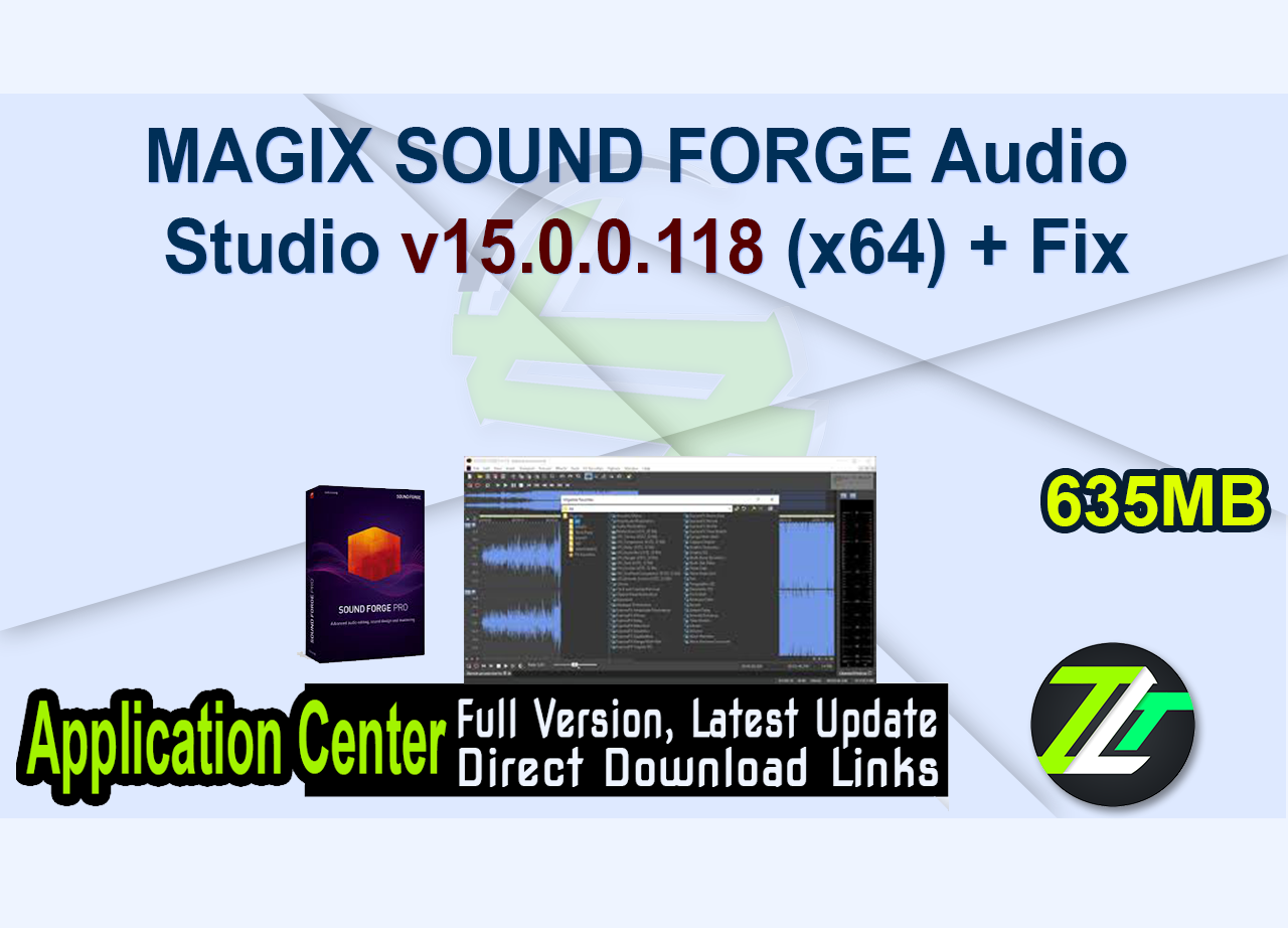MAGIX SOUND FORGE Audio Studio v15.0.0.118 (x64) + Fix