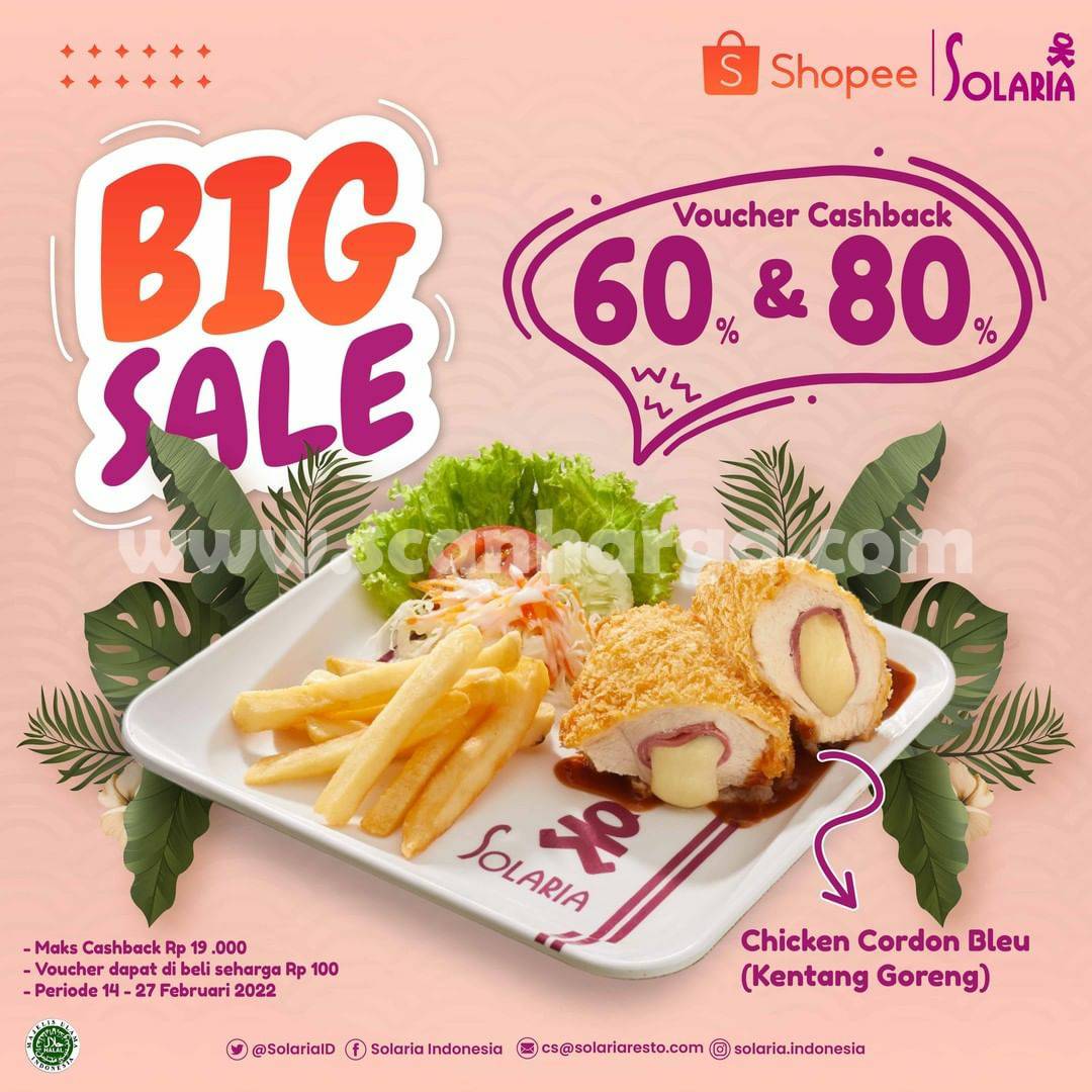 Promo SOLARIA BIG SALE - Beli Voucher Shopeepay cuma Rp. 100,-