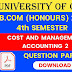 CU B.COM Fourth Semester Cost and Management Accounting 2 (Honours) 2019 Question Paper | B.COM Cost and Management Accounting 2 (Honours) 4th Semester 2019 Calcutta University Question Paper 