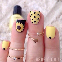 Diseños de uñas de girasoles