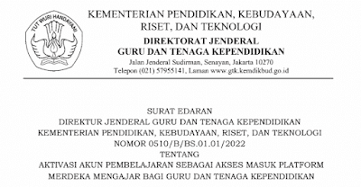 Surat-Edaran-Dirjen-GTK-Kemendikbudristek-Tentang-Aktivasi-Akun-Pembelajaran-Sebagai-Akses-Masuk-Platform-Merdeka-Mengajar-Bagi-Guru-dan-Tenaga-Kependidikan