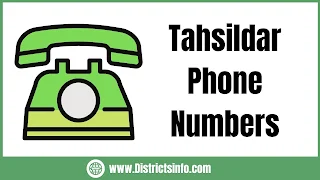 Chamarajanagar District Tahsildars Taluk wise Contact Numbers