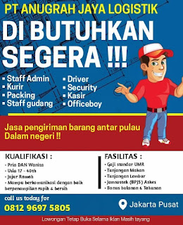 Lowongan Kerja PT. ANUGRAH JAYA LOGISTIK