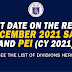 TARGET DATE ON THE RELEASE OF DECEMBER 2021 SALARY AND PEI (CY 2021)