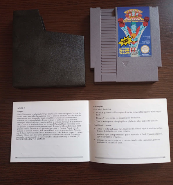 Juego de NES Captain Planet PAL España Cartucho e instrucciones