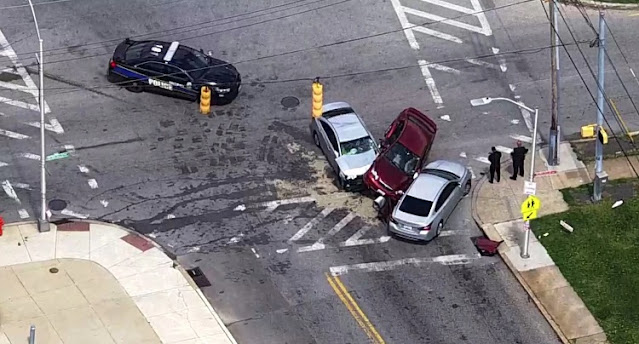 4 Injured In Baltimore 3-Car Crash Off Gwynns Falls Parkway