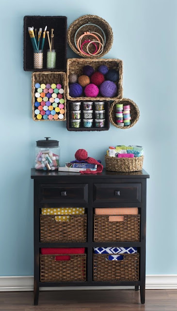 storage, baskets, wicker baskets, tidying, treasures from the trash, home organization idea, organizing the home, blah to TADA