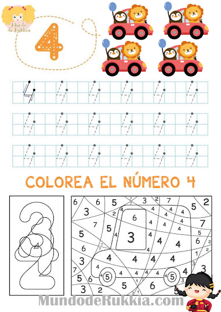 fichas-trazar-colorear-numeros-preescolar