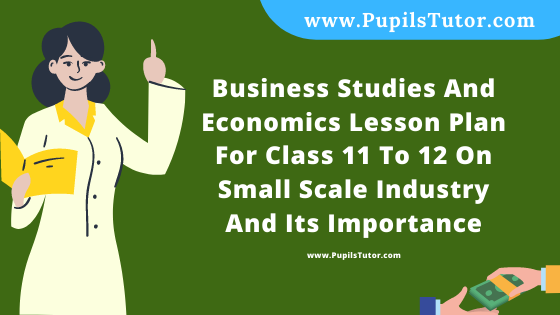 Free Download PDF Of Business Studies And Economics Lesson Plan For Class 11 To 12 On Small Scale Industry And Its Importance Topic For B.Ed 1st 2nd Year/Sem, DELED, BTC, M.Ed On Mega Teaching Skill In English. - www.pupilstutor.com