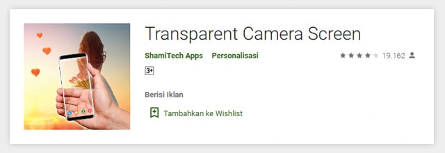 Transparent Camera Screen/Kamera Transparan