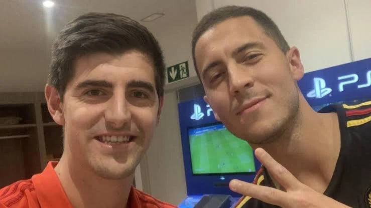 Courtois Defend Fellow Belgian Eden Hazard As He Continues To Struggle For Form