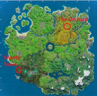 Where to Apply Shields and Healing : Fortnite Slums and Orchards