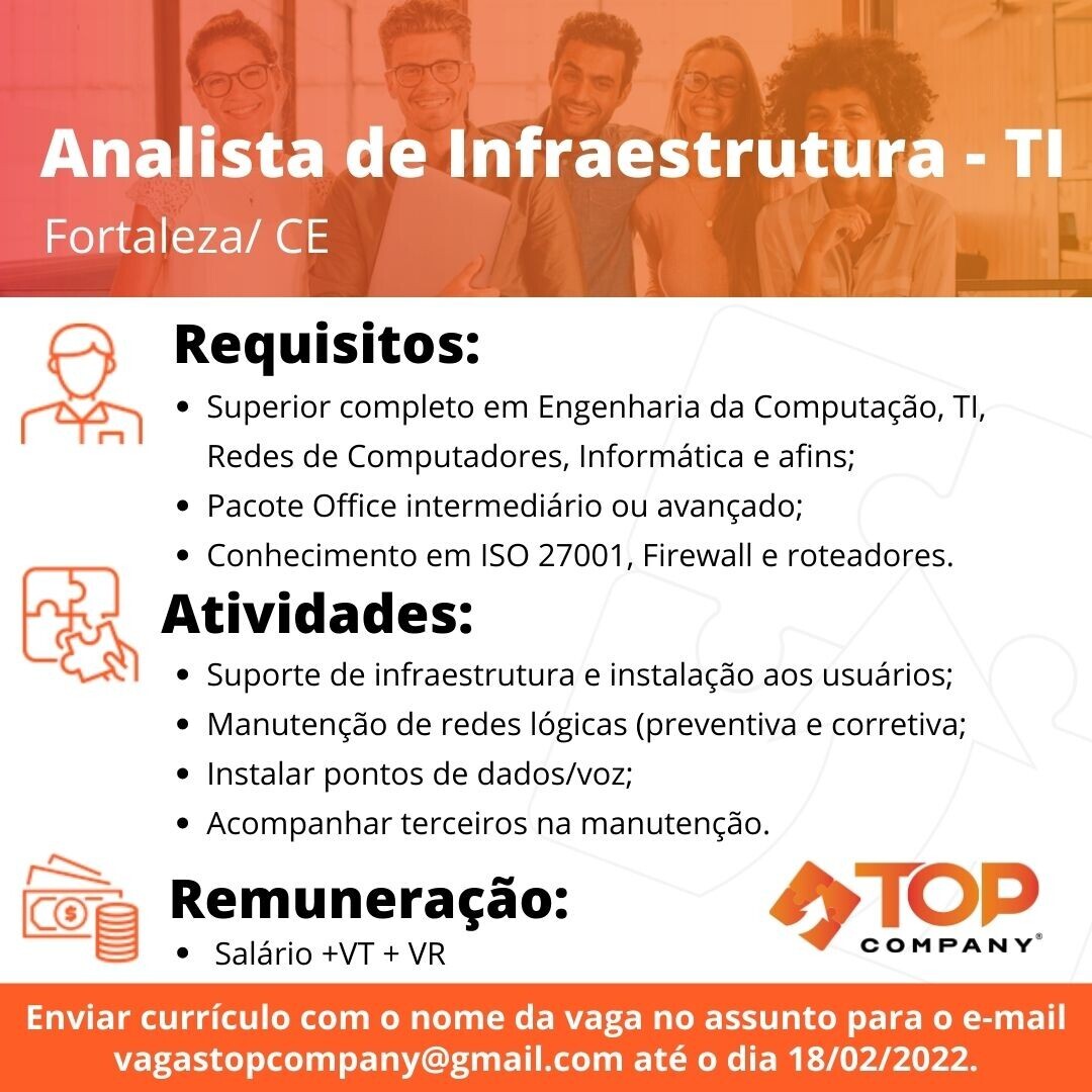 ANALISTA DE INFRAESTRUTURA - TI