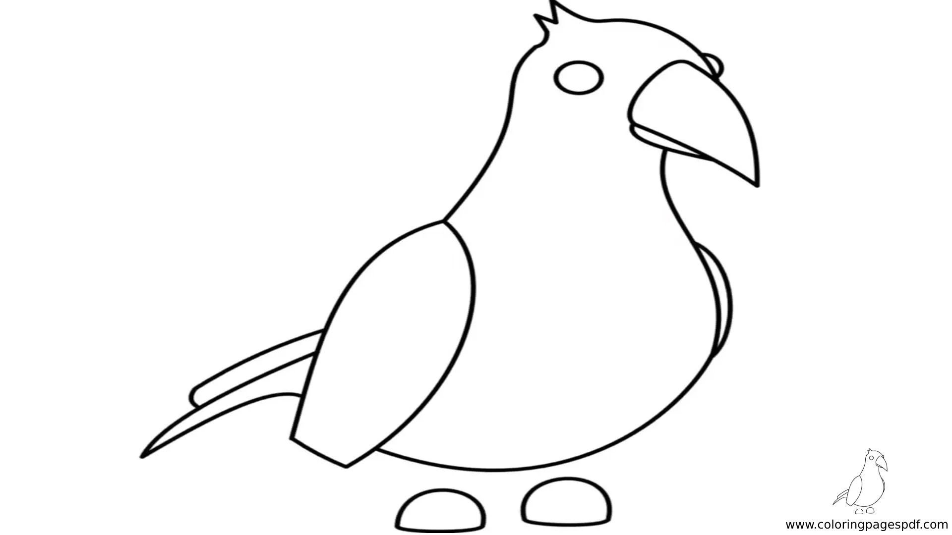 Adopt Me Coloring Pages Parrot