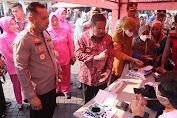 Polres Pasuruan Bersama Bhayangkari dan Pemkab Gelar “Bazar Sembako Murah Ramadhan”