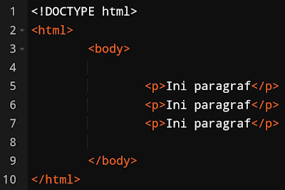 contoh program 1 paragraf html