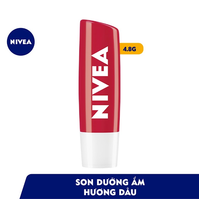 Mall Shop [ nivea.officialstore ] Son dưỡng ẩm Nivea sắc đỏ dâu tây Strawberry Shine (4.8g) - 85083