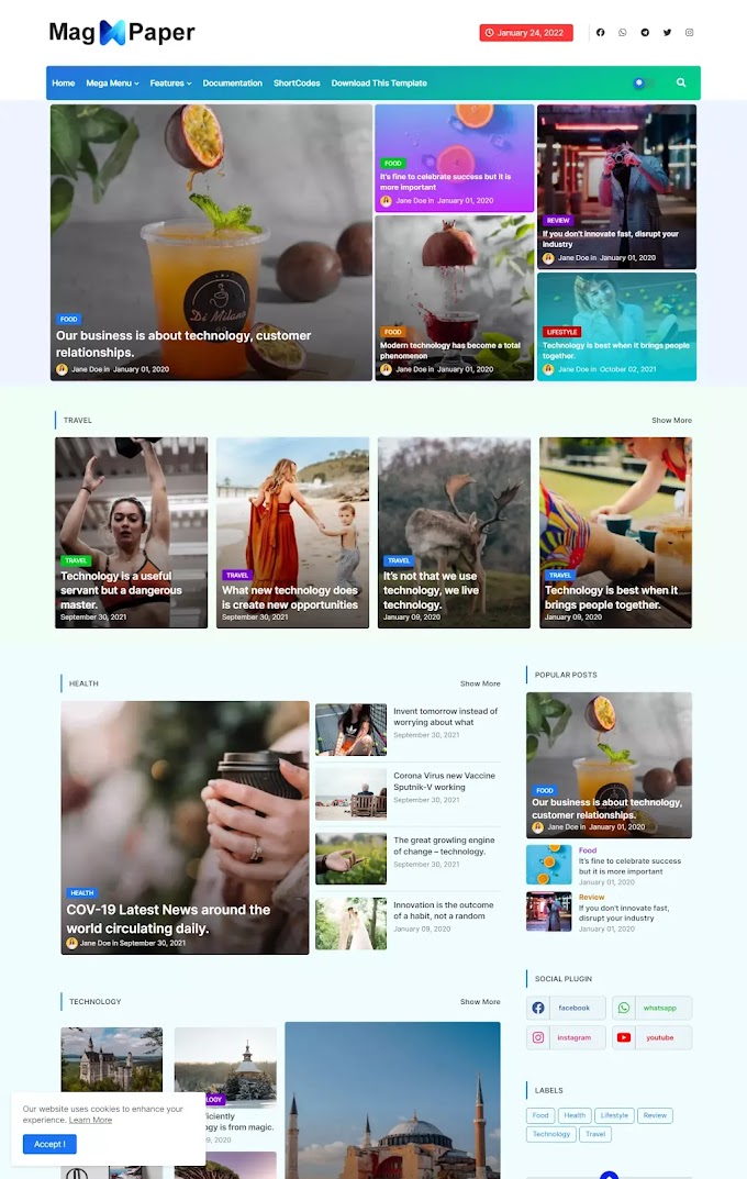 Mag Paper Blogger Template blogger template