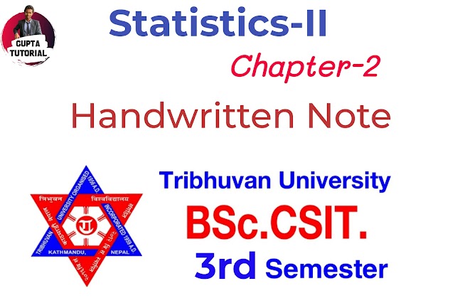 Statistics-II Handwritten Note Unit-2