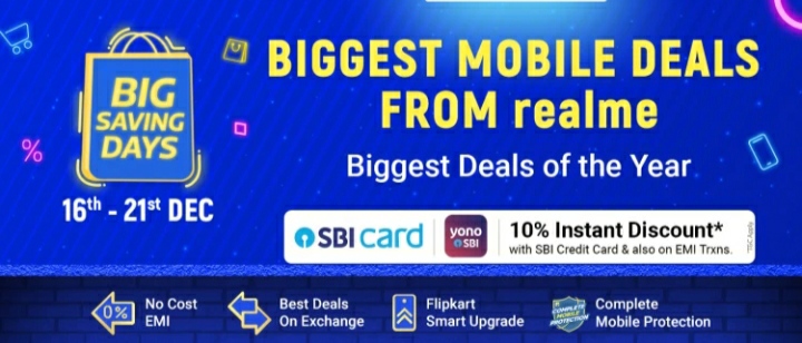 Realme Big Saving Days (December 16 to 21)