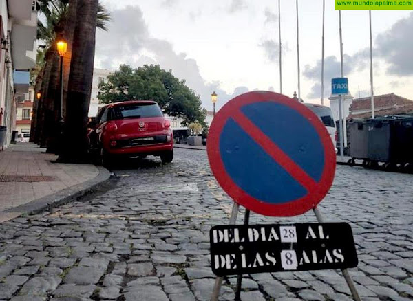 Cortes y restricciones de tráfico en Santa Cruz de La Palma para mañana lunes día 28 de febrero