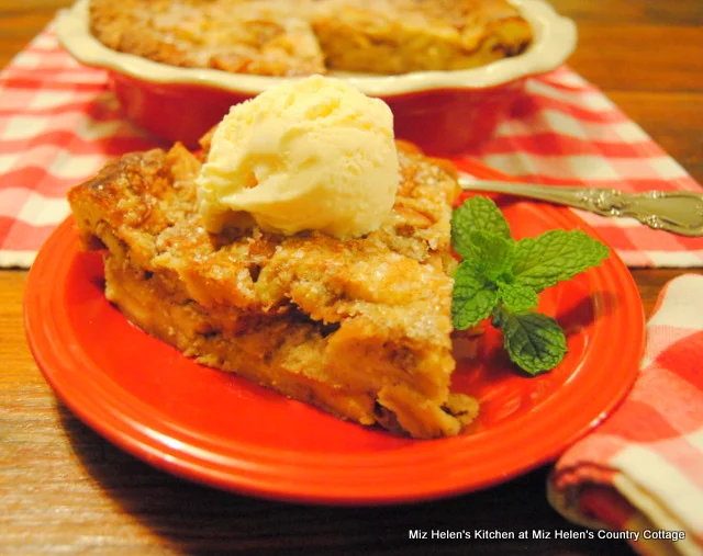 Apple Bread Pudding Pie at Miz Helen's Country Cottage