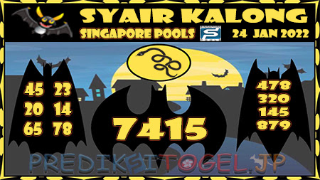 Syair Kalong Singapura Hari Ini 24-01-2022